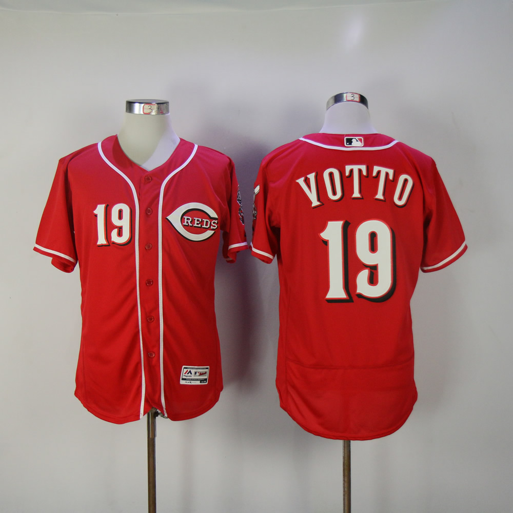 Men MLB Cincinnati Reds 19 Votto red Flexbase jerseys